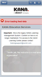 Mobile Screenshot of elearning.kana.com