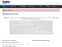 Tablet Screenshot of elearning.kana.com